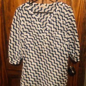 Navy and white 41 Hawthorn top